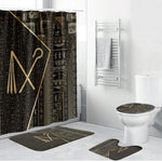 Egypt Crook And Flail Bathroom Set Ancient Mythology Pharaoh Royalty Gold