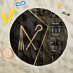 Egypt Crook And Flail Beach Blanket Ancient Mythology Pharaoh Royalty Gold