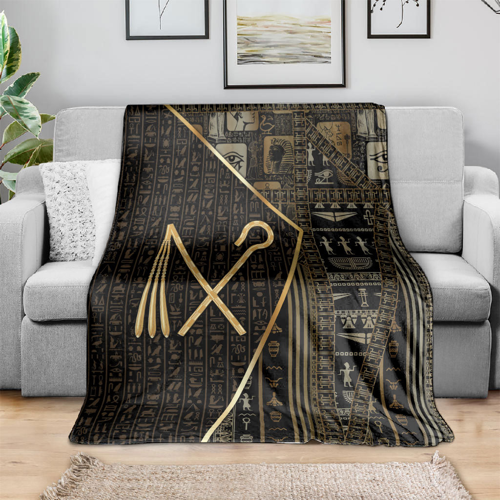 Egypt Crook And Flail Blanket Ancient Mythology Pharaoh Royalty Gold