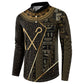 Egypt Crook And Flail Button Sweatshirt Ancient Mythology Pharaoh Royalty Gold