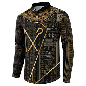 Egypt Crook And Flail Button Sweatshirt Ancient Mythology Pharaoh Royalty Gold