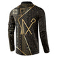 Egypt Crook And Flail Button Sweatshirt Ancient Mythology Pharaoh Royalty Gold