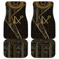 Egypt Crook And Flail Car Mats Ancient Mythology Pharaoh Royalty Gold