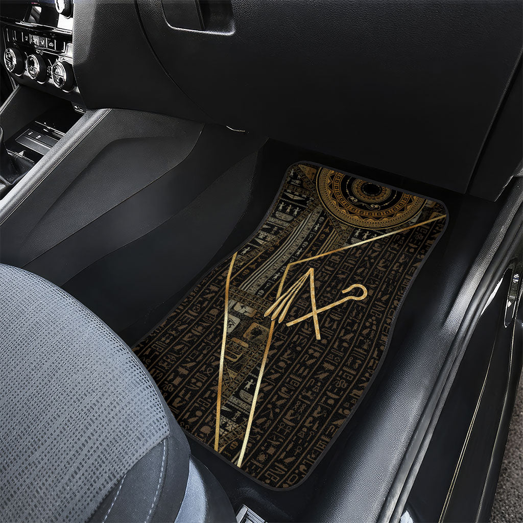 Egypt Crook And Flail Car Mats Ancient Mythology Pharaoh Royalty Gold