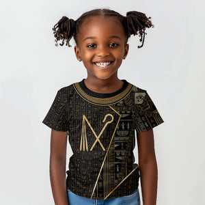Egypt Crook And Flail Kid T shirt Ancient Mythology Pharaoh Royalty Gold