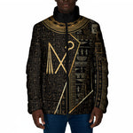 Egypt Crook And Flail Padded Jacket Ancient Mythology Pharaoh Royalty Gold