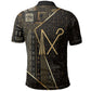 Egypt Crook And Flail Polo Shirt Ancient Mythology Pharaoh Royalty Gold