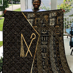 Egypt Crook And Flail Quilt Ancient Mythology Pharaoh Royalty Gold