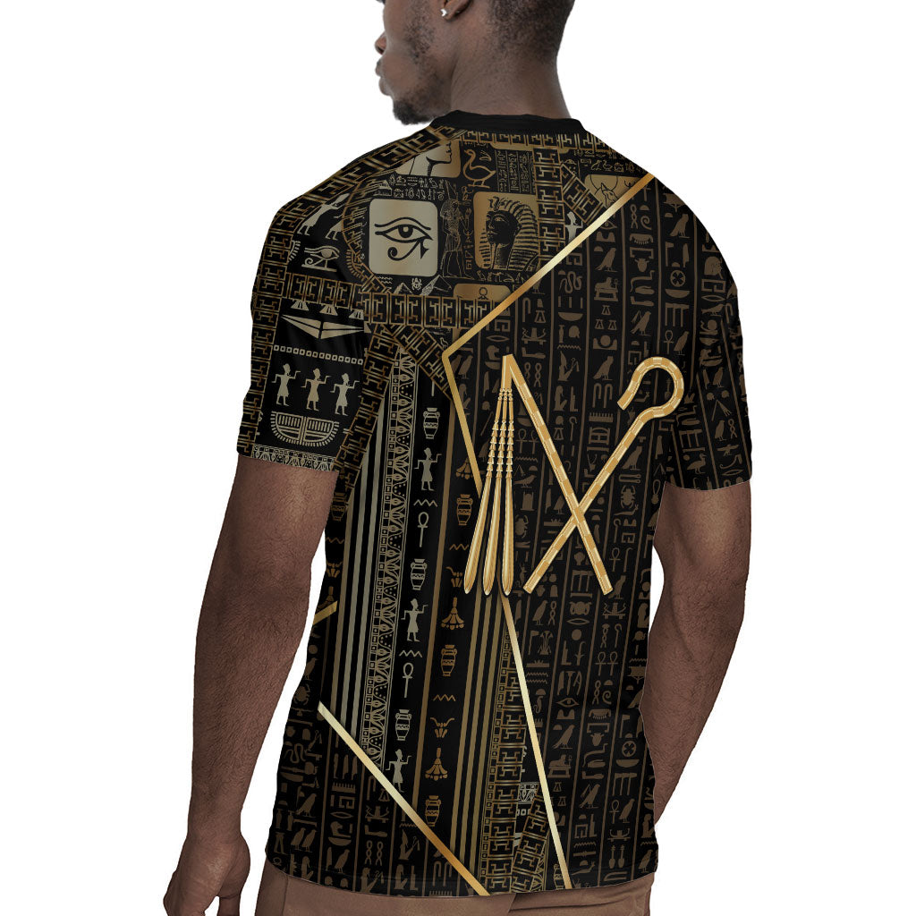 Egypt Crook And Flail Rugby Jersey Ancient Mythology Pharaoh Royalty Gold