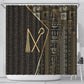 Egypt Crook And Flail Shower Curtain Ancient Mythology Pharaoh Royalty Gold