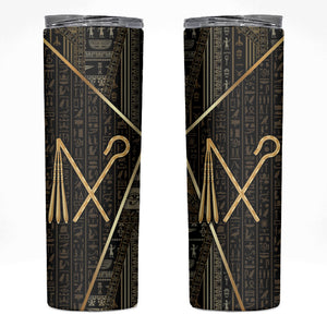Egypt Crook And Flail Skinny Tumbler Ancient Mythology Pharaoh Royalty Gold