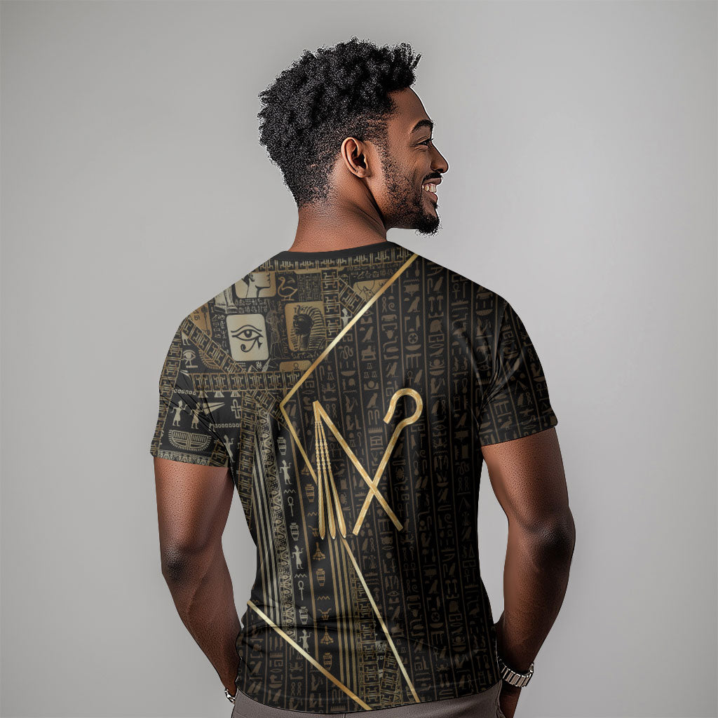 Egypt Crook And Flail T shirt Ancient Mythology Pharaoh Royalty Gold