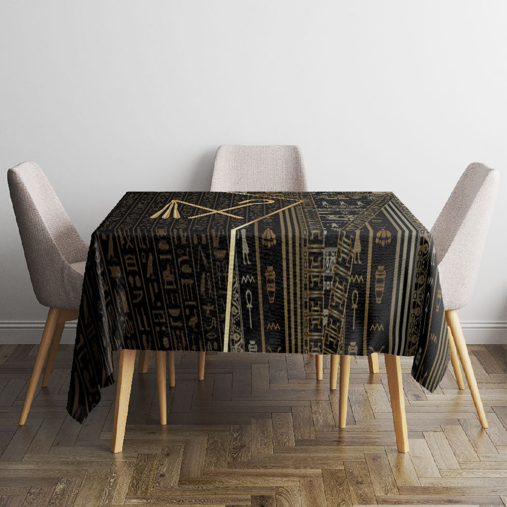 Egypt Crook And Flail Tablecloth Ancient Mythology Pharaoh Royalty Gold