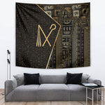 Egypt Crook And Flail Tapestry Ancient Mythology Pharaoh Royalty Gold