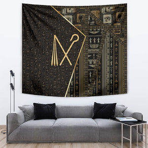 Egypt Crook And Flail Tapestry Ancient Mythology Pharaoh Royalty Gold