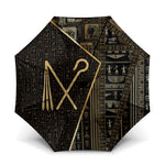 Egypt Crook And Flail Umbrella Ancient Mythology Pharaoh Royalty Gold