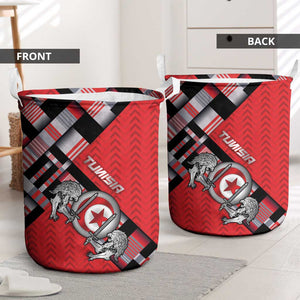 Tunisia Laundry Basket Silver Lions Sports Patterns - African Pride