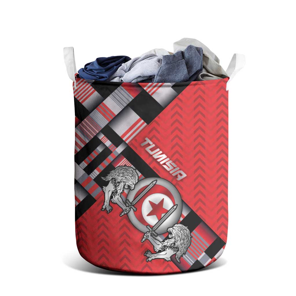 Tunisia Laundry Basket Silver Lions Sports Patterns - African Pride