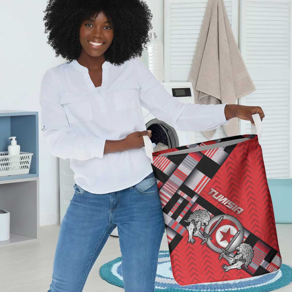 Tunisia Laundry Basket Silver Lions Sports Patterns - African Pride