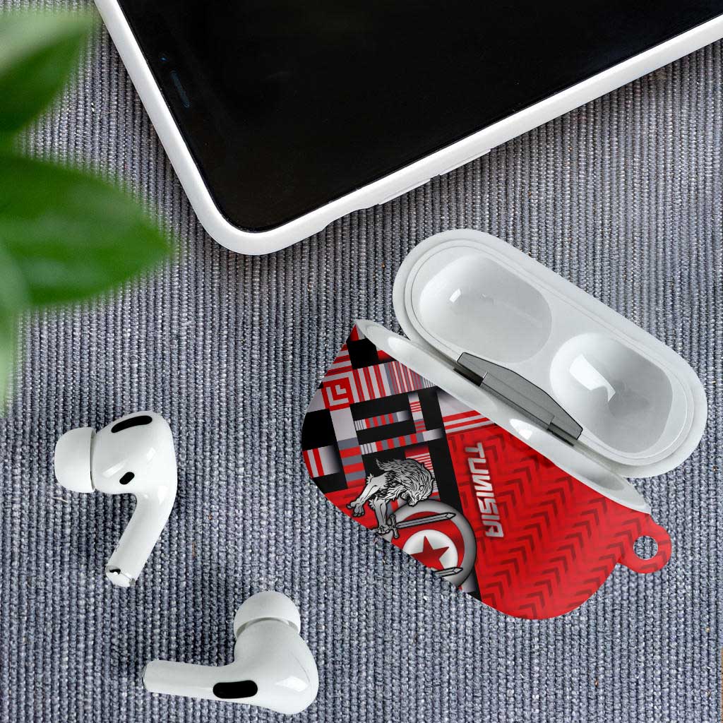Tunisia AirPods Case Silver Lions Sports Patterns - African Pride