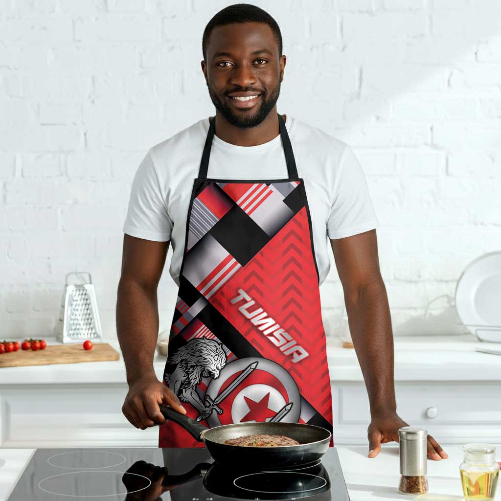 Tunisia Apron Silver Lions Sports Patterns - African Pride