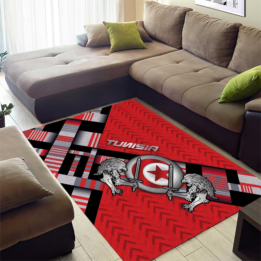 Tunisia Area Rug Silver Lions Sports Patterns - African Pride