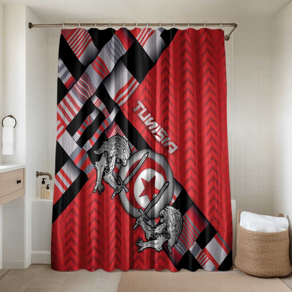 Tunisia Bathroom Set Silver Lions Sports Patterns - African Pride