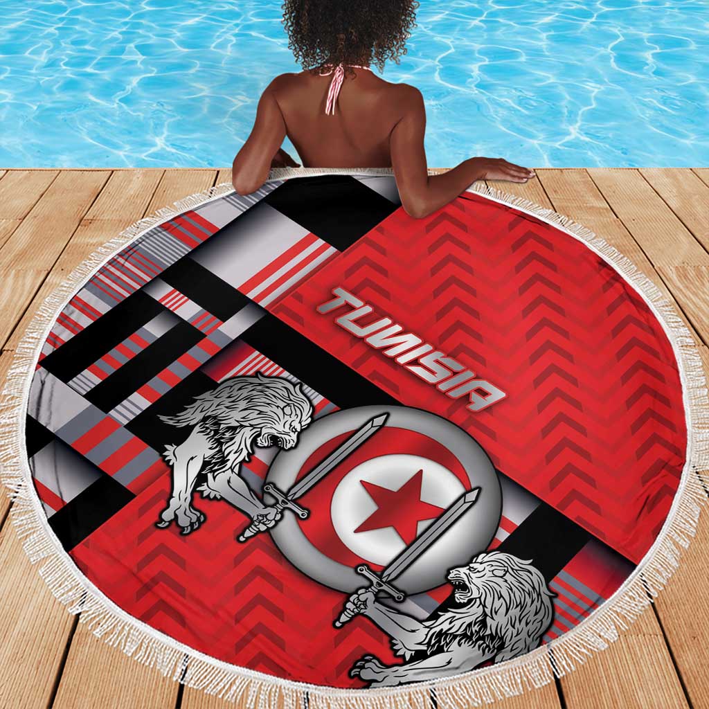 Tunisia Beach Blanket Silver Lions Sports Patterns - African Pride