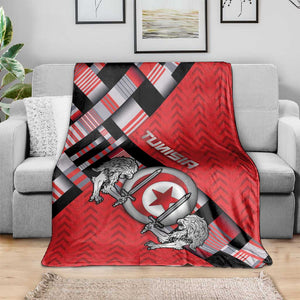 Tunisia Blanket Silver Lions Sports Patterns - African Pride