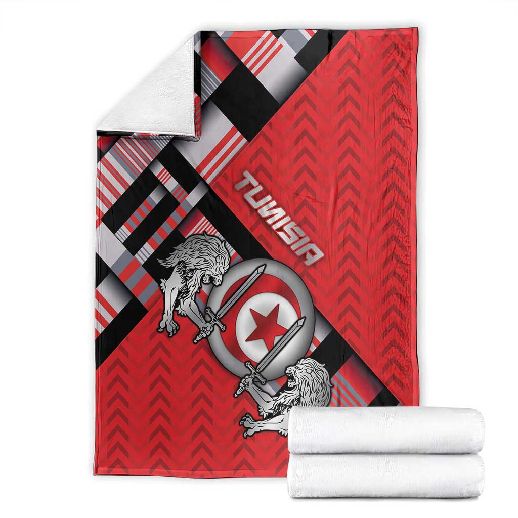 Tunisia Blanket Silver Lions Sports Patterns - African Pride