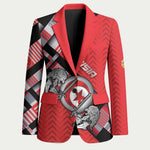 Personalized Tunisia Blazer Silver Lions Sports Patterns - African Pride