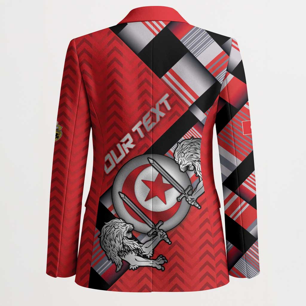 Personalized Tunisia Blazer Silver Lions Sports Patterns - African Pride