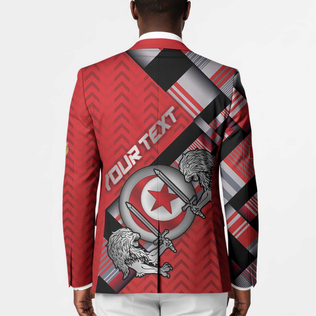 Personalized Tunisia Blazer Silver Lions Sports Patterns - African Pride