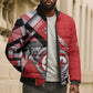 Personalized Tunisia Bomber Puffer Jacket Silver Lions Sports Patterns - African Pride