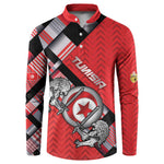 Personalized Tunisia Button Sweatshirt Silver Lions Sports Patterns