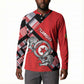 Personalized Tunisia Button Sweatshirt Silver Lions Sports Patterns