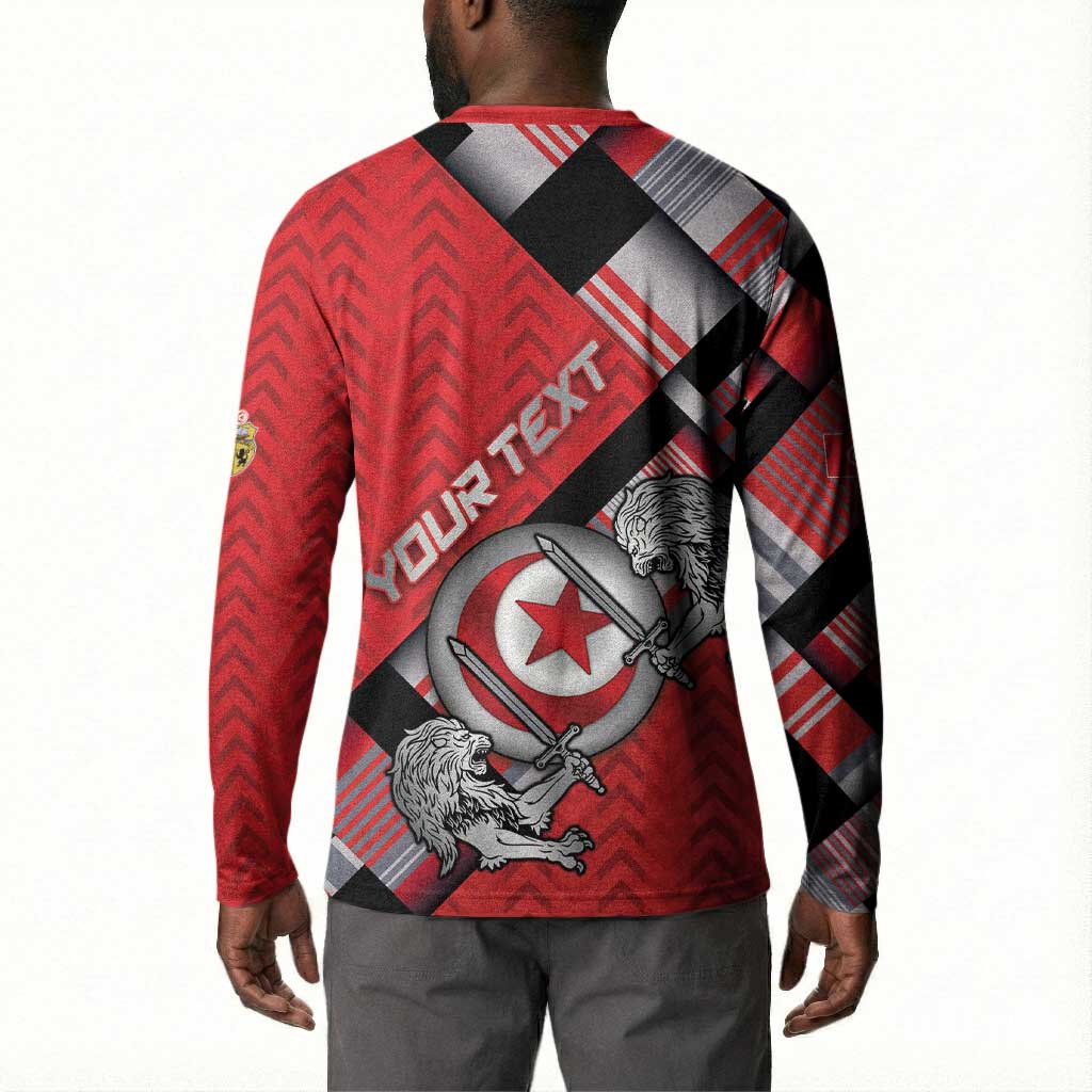 Personalized Tunisia Button Sweatshirt Silver Lions Sports Patterns