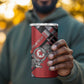 Personalized Tunisia 4 in 1 Can Cooler Tumbler Silver Lions Sports Patterns - African Pride