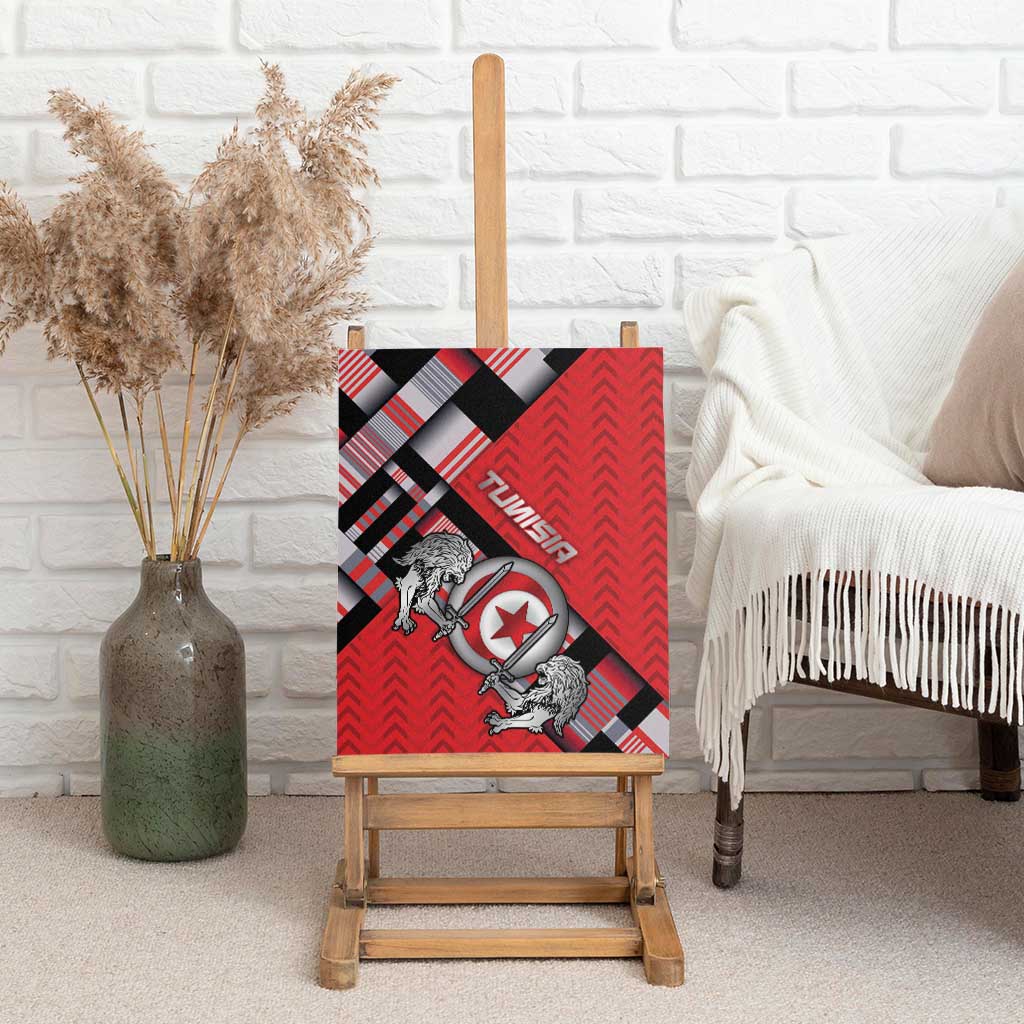Tunisia Canvas Wall Art Silver Lions Sports Patterns - African Pride