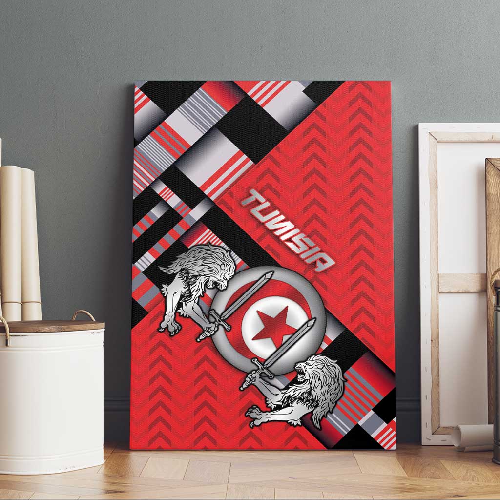 Tunisia Canvas Wall Art Silver Lions Sports Patterns - African Pride