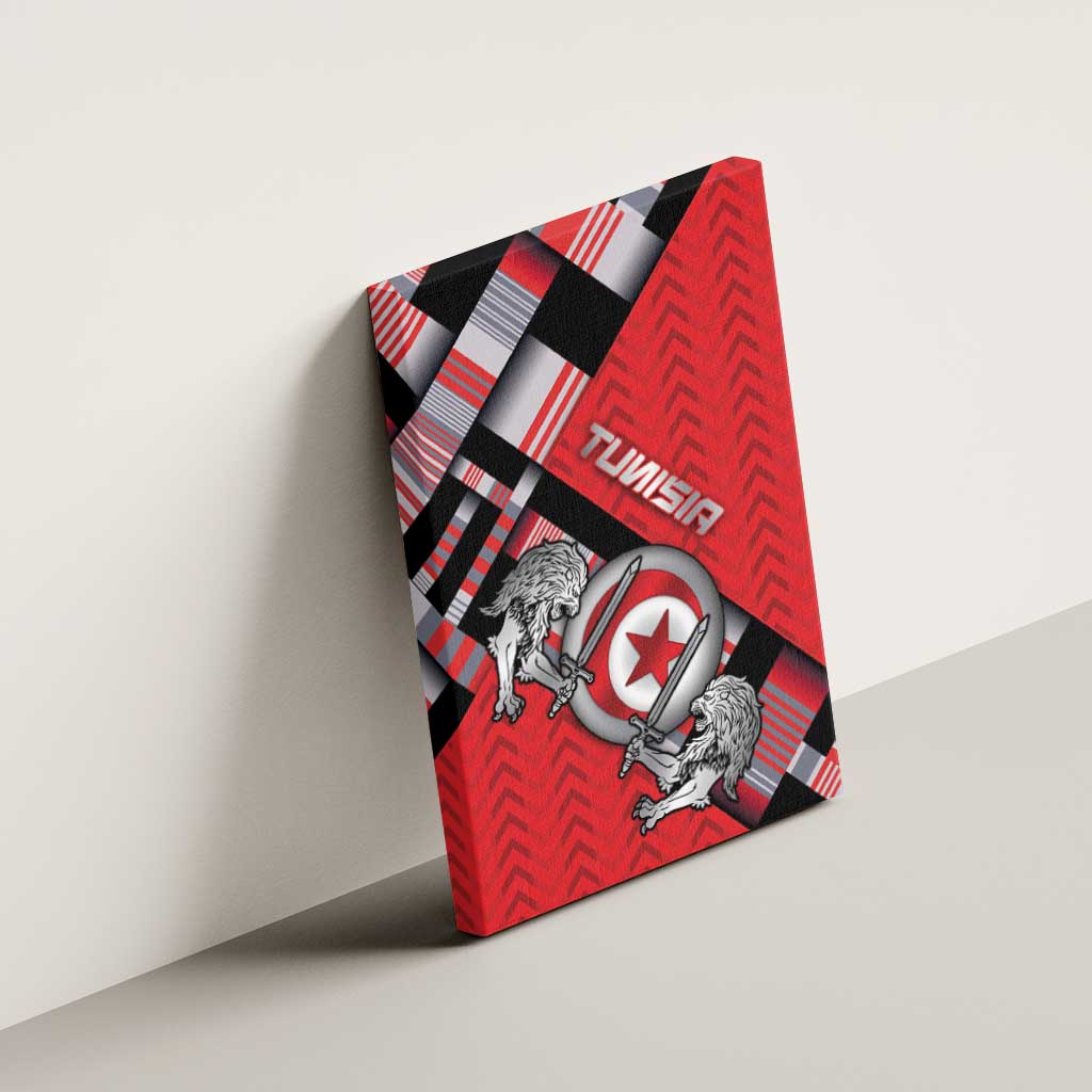 Tunisia Canvas Wall Art Silver Lions Sports Patterns - African Pride