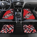Personalized Tunisia Car Mats Silver Lions Sports Patterns - African Pride