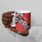 Personalized Tunisia Ceramic Mug Silver Lions Sports Patterns - African Pride