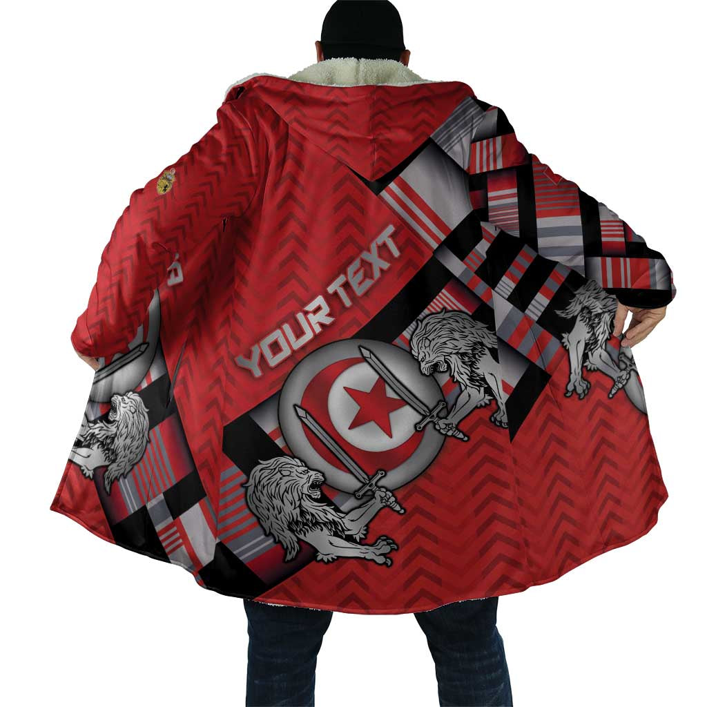 Personalized Tunisia Cloak Silver Lions Sports Patterns - African Pride