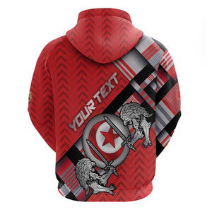 Personalized Tunisia Hoodie Silver Lions Sports Patterns - African Pride