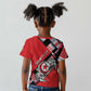 Personalized Tunisia Kid T shirt Silver Lions Sports Patterns - African Pride