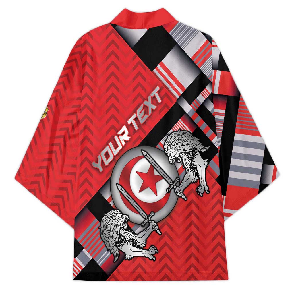 Personalized Tunisia Kimono Silver Lions Sports Patterns - African Pride