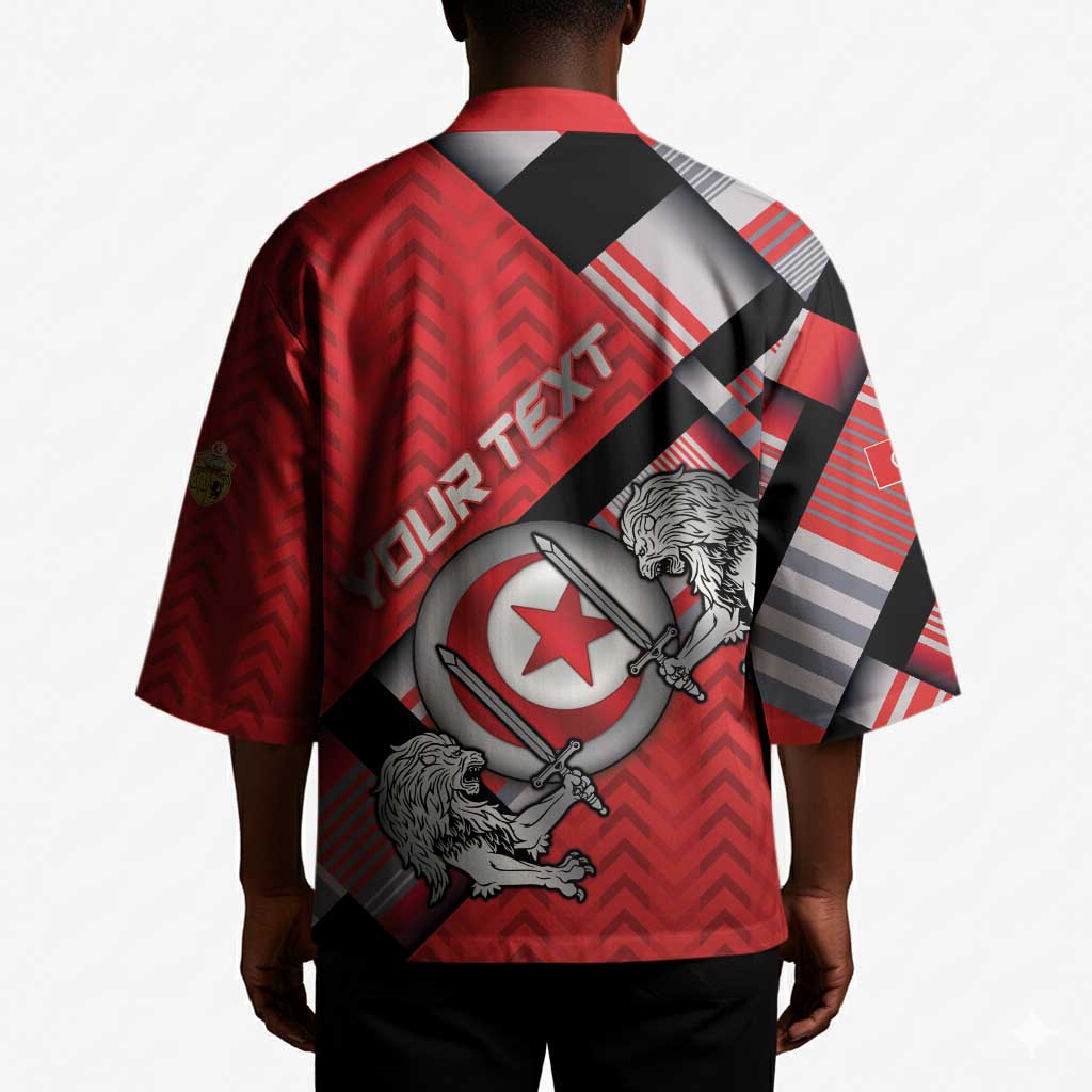 Personalized Tunisia Kimono Silver Lions Sports Patterns - African Pride