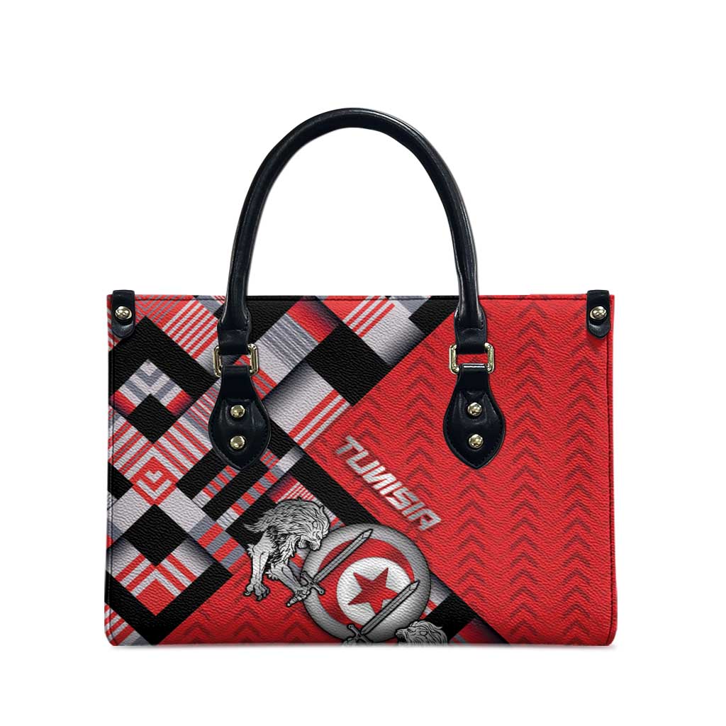 Tunisia Leather Bag Silver Lions Sports Patterns - African Pride