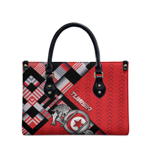 Tunisia Leather Bag Silver Lions Sports Patterns - African Pride